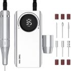 Ponceuse Ongle Professionnel Rechargeable 35000RPM - ELCKNER - Avec 6 Embouts kit ongles et Affichage de LCD