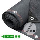 VOUNOT® Brise vue occultant en HDPE 230g/m² 1.8x20m avec attaches de fixation anthracite