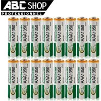 LOT 16 PILES ACCUS RECHARGEABLE AAA BTY NI-MH 1350mAh 1.2V LR03 LR3 R03 R3 ACCU