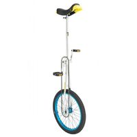Monocycle haut Girafe - Qu-ax - 20" - Entraînement par chaîne - Axe aluminium bleu - Pédales en PVC