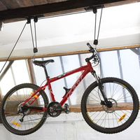 Support vélo rangement vélo plafond Garage Ascenseur VTT Stockage bicyclette, noir