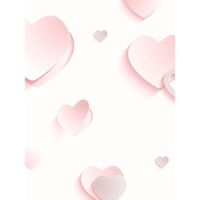 Coeurs 3D Glitter Wallpaper - rose - J92603