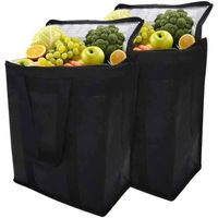 Lot de 2 sacs isothermes réutilisables avec double fermeture éclair pour garder les aliments chauds ou froids, idéal pour la [230]