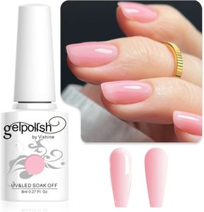 VERNIS A ONGLES Vernis Gel Semi-Permanent Rose Lacté Milky Pink Je