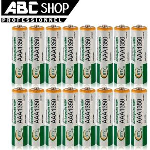 PILES LOT 16 PILES ACCUS RECHARGEABLE AAA BTY NI-MH 1350mAh 1.2V LR03 LR3 R03 R3 ACCU