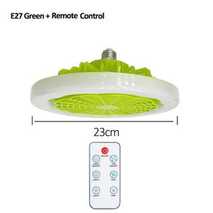 VENTILATEUR DE PLAFOND vert - Plafonnier LED Intelligent avec Ventilateur de Plafond et Télécommande, Éclairage pour Salon et Chambr