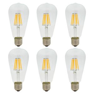 AMPOULE - LED Ampoule LED E27 ST64 Filament Clair Vintage Lampe 