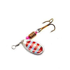 LEURRE DE PÊCHE Tapez 8--Leurres de pêche Spinner, 10 couleurs, appâts à manivelle, gabarit brillant, cuillère à truite à pai