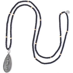 Wholesale 925 Sterling Argent Noble Grand Petit Bouddha Perles Collier B Set S080 