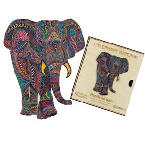 PUZZLE Jeux de société - Puzzle en bois l'éléphant impéri