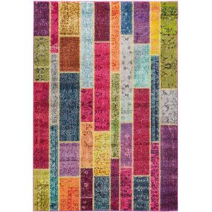 Tapis Poil Ras Casa Multicouleur 80x150 Cm Tapis Poil Court