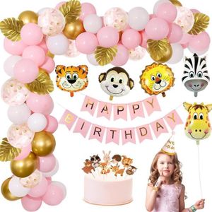 Lot de décorations de fête d'anniversaire Pat' Patrouille rose pour fille   Comprend : 1 nappe de table Pat' Patrouille pour fille (137,2 x 213,4 cm en  plastique), 1 bannière d'anniversaire Paw