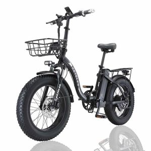 VÉLO ASSISTANCE ÉLEC Vélo électrique pliant KETELES KF9, batterie au lithium 35Ah, moteur 1000W, pneus larges, adapté aux hommes et femmes adultes