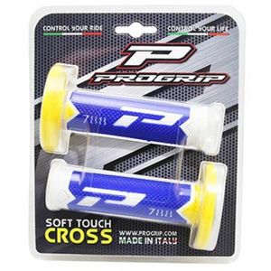 PAIRE QUAD CROSS MX MOTOCROSS POIGNEES PROGRIP OFF ROAD 794 JAUNE FLUO REVETEMENT SIMPLE DENSITE 115mm