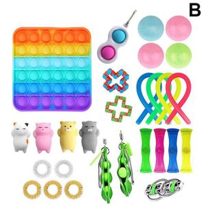 1set Jouets Anti Stress Ensemble Extensible Cordes jouets pour Adultes  Enfants Cadeau Pack Squishy Sensorielle Anti Stress Fidget Jouet - Type V  #C