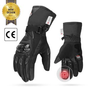 GANT TACTILE SMARTPHONE Winter glove black-XXL -gants de Moto pour hommes,