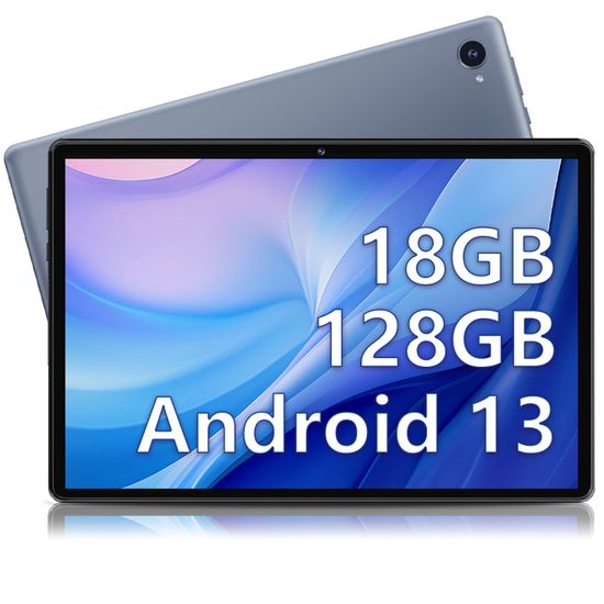 Tablette Android 15 - Écran HD 10 Pouces, 8 Go RAM + 128 Go ROM, Processeur Octa-Core, Appareil Photo 13MP, 6000 MAh - Noir