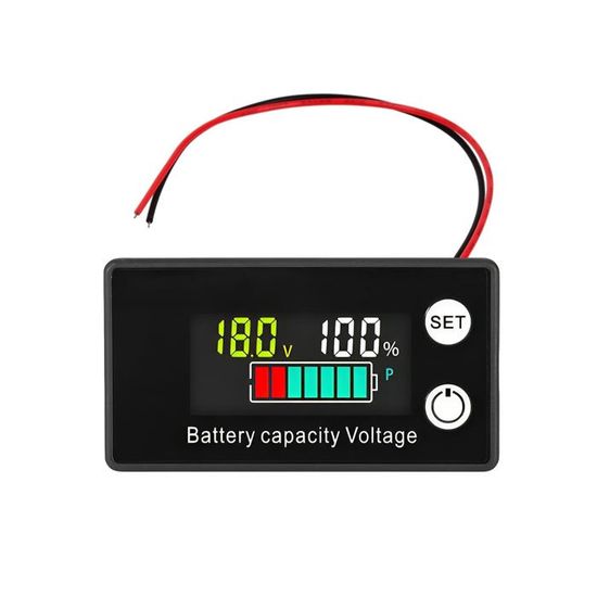 Compteur De Batterie Numérique LED 12V à 72V - Avec Compteur Horaire - Pour Scooter, Moto, Voiturette - Affichage 10 Barres Et Alerte