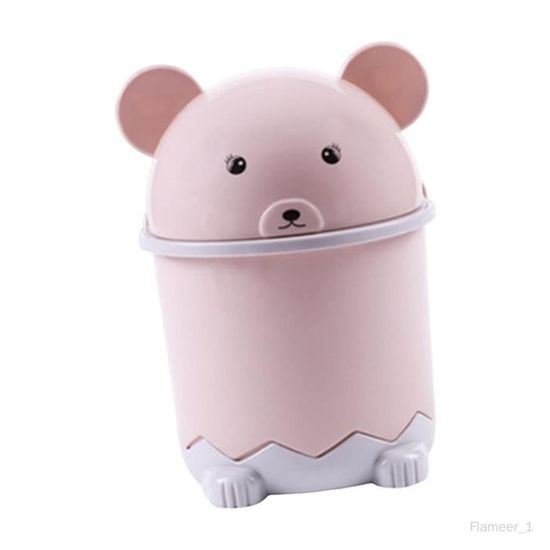 MAFNIO Poubelle de bureau mignonne Mini Ninja Poubelle à double pression avec couvercle adaptée