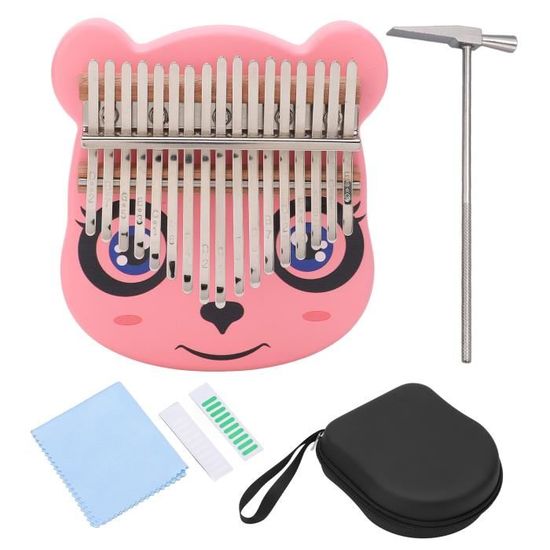 Ortega Kalimba Pouce Piano Acoustique - Série Lizard - 17 Touches - Méditation, LoFi - Etui Deluxe, Sacoche, Marteau D'accordage, Chiffon En Microfibre (OKB1