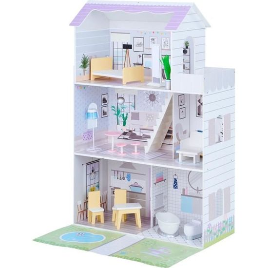 Maison de poupée - Teamson Kids - Dreamland Calabasas - 3 étages - 16 accessoires