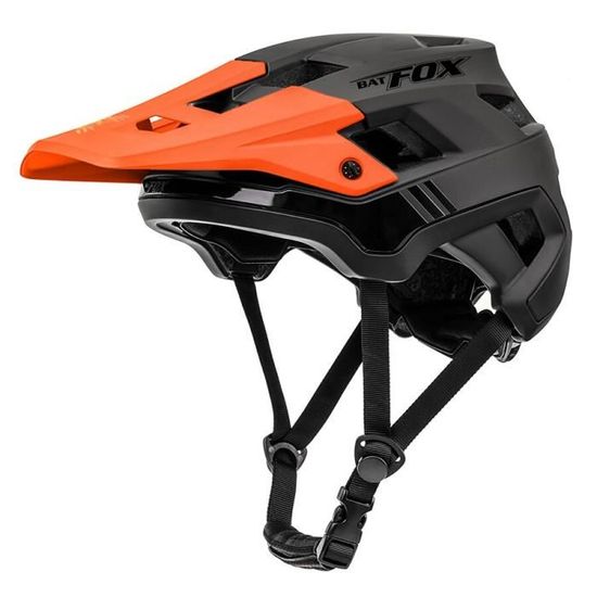 orange noir - M50-56CM - BATFOX-Casque de vélo VTT pour homme, casque de vélo de course entièrement moulé