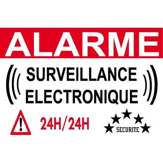 panneau signalétique /"alarme surveillance électronique/" 300x200mm