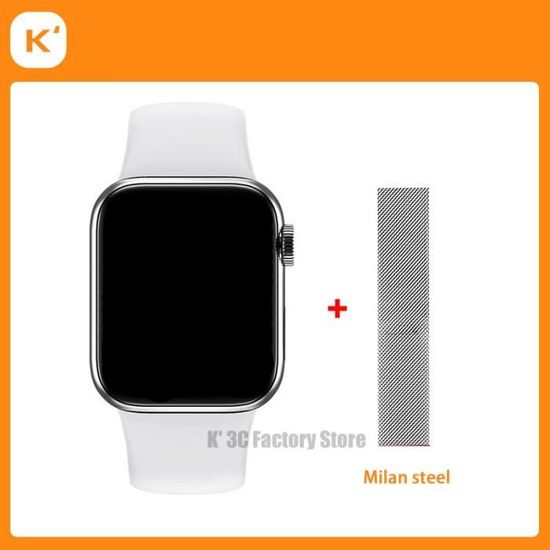 13 HW16 Smartwatch Série 6 Appel Bluetooth BRICOLAGE Dail Fitness Bracelet Écran Partagé Jeux Montre  Silver add Metal S -IN2216