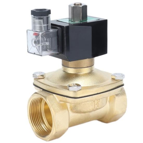 Heschen Électrovanne Électrique Laiton 2W-160-15KJ PT1/2'' AC220V - Vanne Normalement Ouverte Action Directe