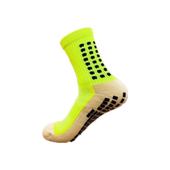 Lot 3 Paires Chaussettes Football Antidérapantes QUPOLPOL - Picots Silicone, Semelle Coussinée, Tailles 38-46