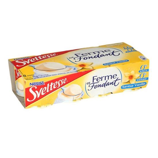 NESTLE Sveltesse -Ferme et fondant - Yaourt saveur vanille 8x125g