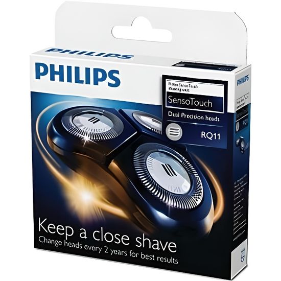 Têtes de rasage PHILIPS RQ11/50 Shaver Series 7000 SensoTouch - 100% étanche - GyroFlex 2D - Super Lift&Cut