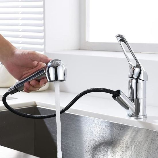 CREA Robinet Cuisine avec Douchette 3 Fonctions, Robinet