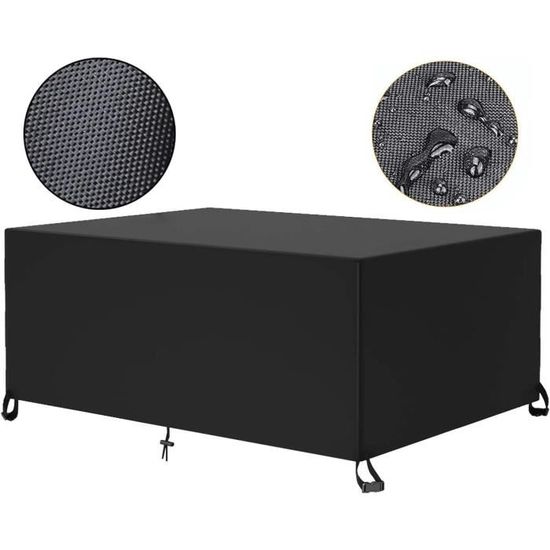 Bache De Protection Table De Jardin 142X68Cm, Ronde Imperméable Coupe-Vent Couverture De Patio