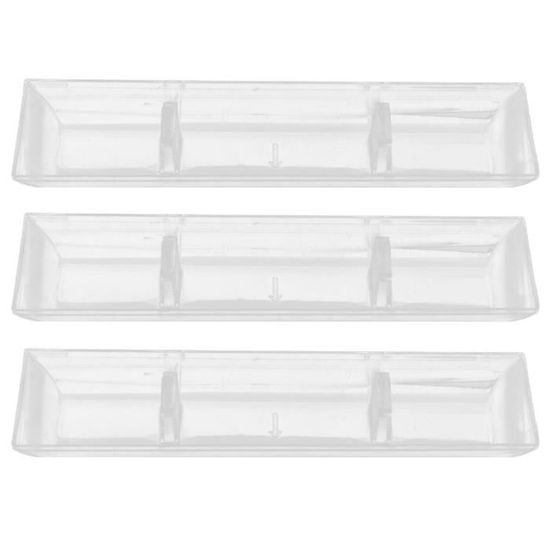 2 Bacs Récupérateurs D'Huile Pour Hotte De Cuisine - Transparent 11,5x11,5x4,5 Cm - Fixation 3 Griffes
