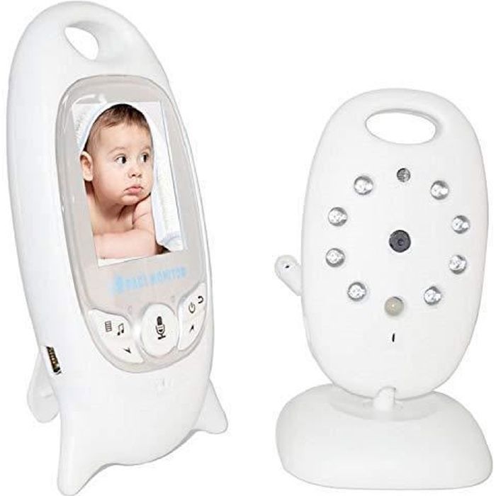 Muxan 2.4 GHz Moniteur Bébé Babyphone Caméra Sans Fil Vidéo Bébé Surveillance avec Vision Nocturne