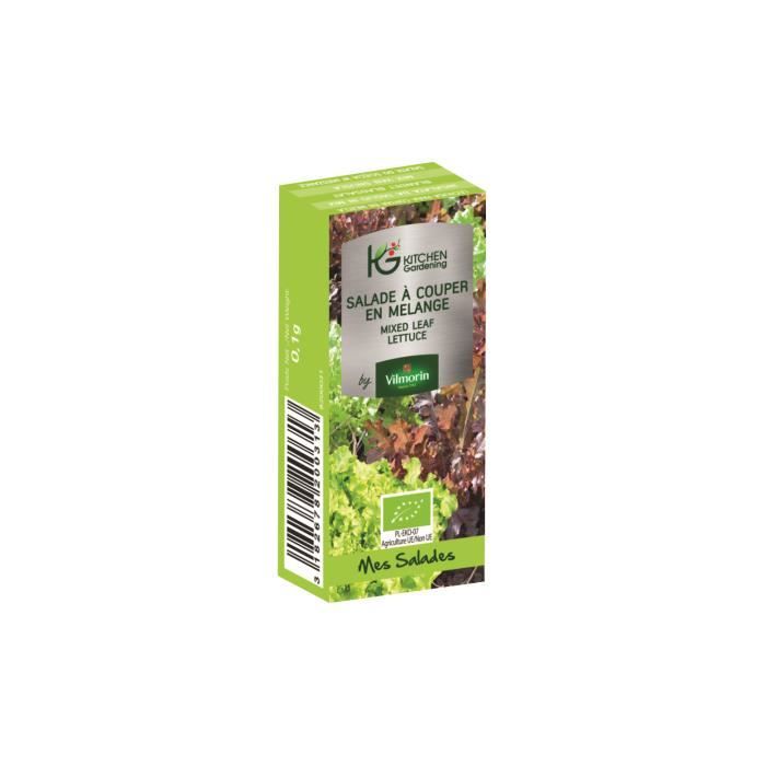 KITCHEN GARDENING by Vilmorin Salade à couper en mélange BIO pour jardin d'intérieur