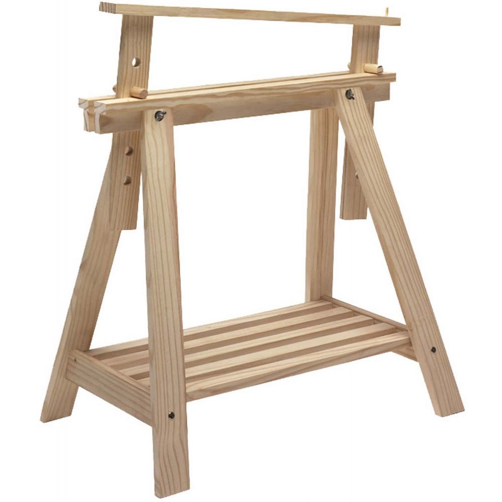 Tréteau architecte réglable pin massif - bois brut