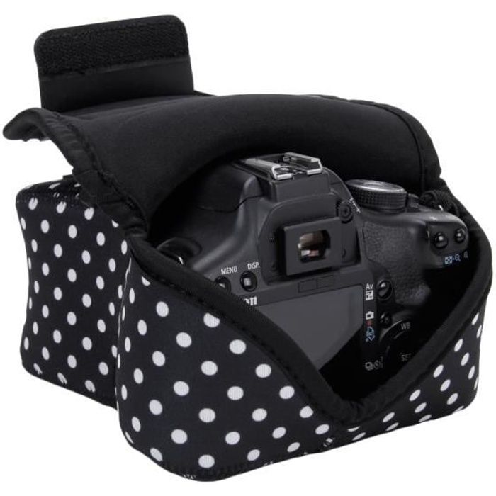 Flex POLKA DOT Housse Etui Appareil Photo Réflex Numérique - en Néoprène - par USA Gear