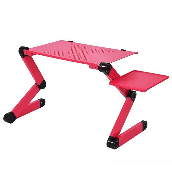 PORTABLES PORTABLES USB VENTILATEURS DE REFROIDISSEMENT DE LIT DE TABLE DE BUREAU PLATEAU AJUSTABLE ROUGE PLIABLE-BOHUSHOP