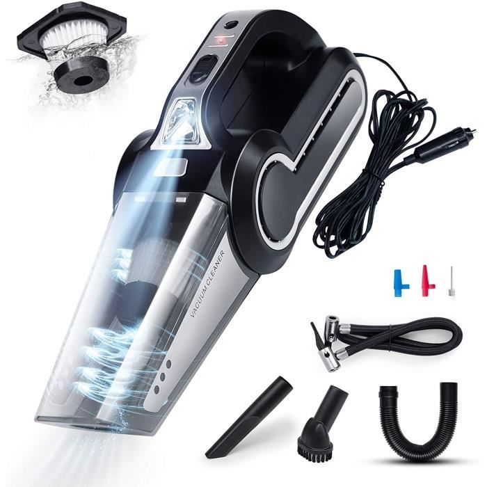 Aspirateur de voiture mini aspirateur de bureau portable sans sac pompe à air de voiture surveillance de la pression des pneus
