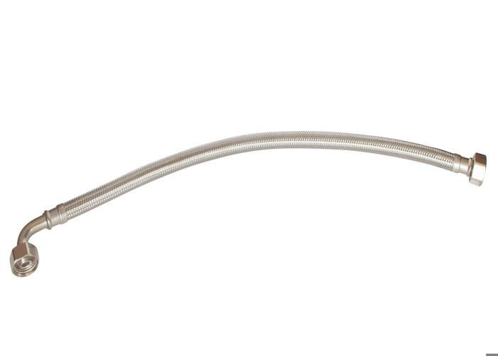SOMATHERM Flexible Sanitaire en Inox ACS DN10 - Débit Optimisé - L 150cm - Femelle droit - Ecrou Tournant 3/4" - Femelle coudé