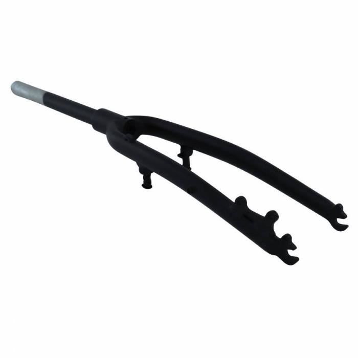 Fourche vtc 700x35 rigide alu compatible v-brake-disc pivot lisse 1''1-8-28,6 exterieur 310mm Noire