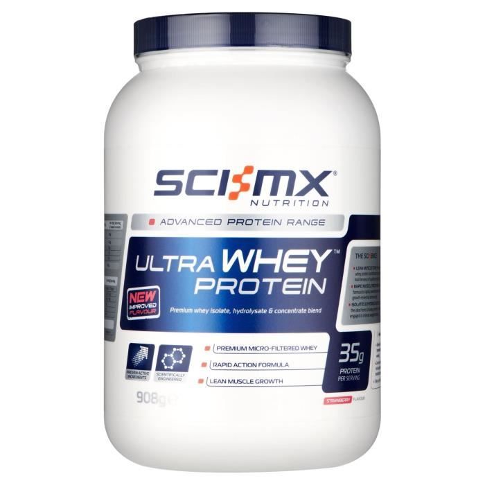 Sci-MX Nutrition ULTRA WHEY ™ PROTEIN Saveur de Fraise 908g-S352