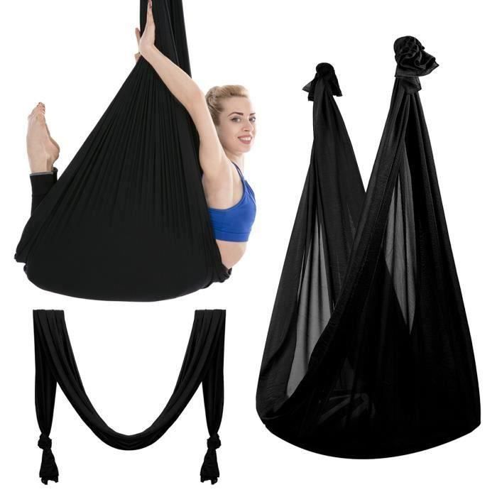 Hamac de Yoga Aérien Elastique anti-gravité Sport NOIR Aw18700