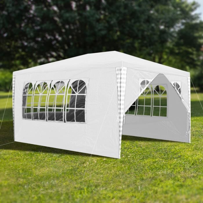 Hengda 3x4m Jardin Tonnelle étanche Jardin Camping Stable tente tubes d'acier stable de haute qualité avec 3 parties latérales et