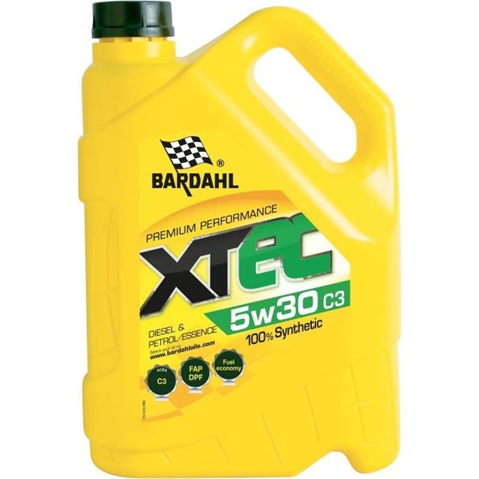 BARDAHL Huile moteur XTEC 5W30 C3 - Bidon de 5 L