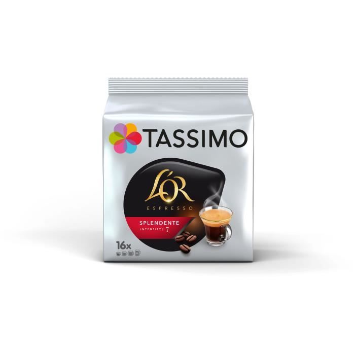 Tassimo café Dosettes L'Or Espresso Splendente café en dosettes x16 -112 g