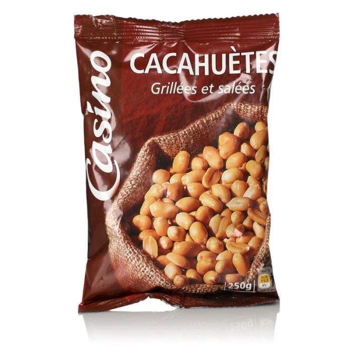 CASINO Cacahuètes grillées et salées - 250 g