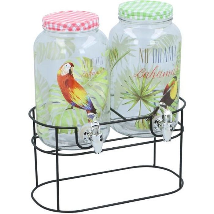 Cuisine Elegance - distributeur de boissons double - avec support - 2x 3l